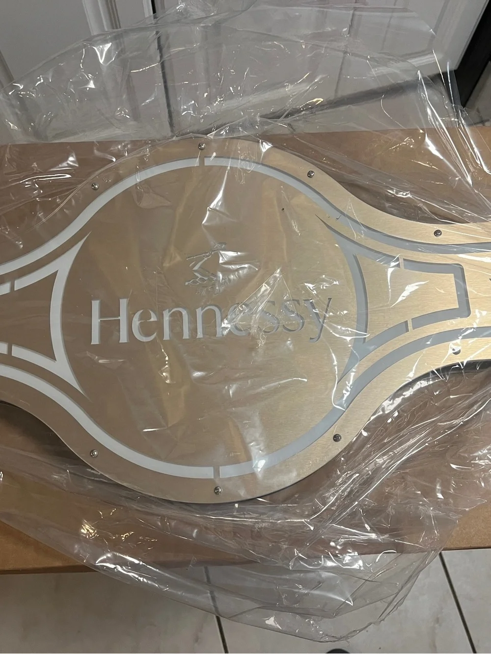 Hennessy Metallic Gold Decorative Wall Plaque